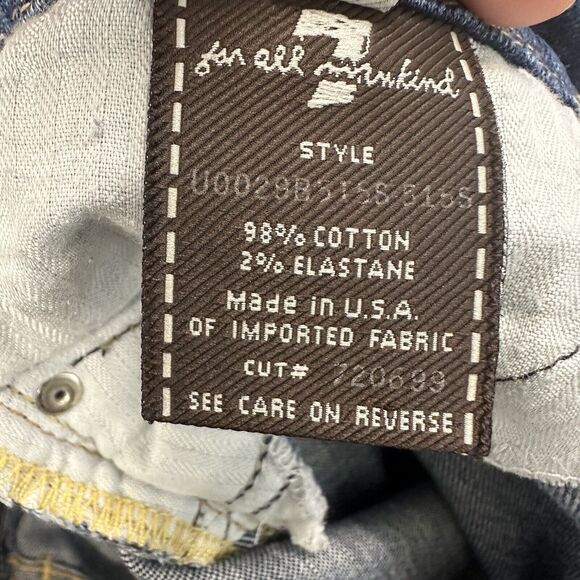 7 for All Mankind Jeans Women’s 27 Light Wash Flare Denim Bell‎ Bottom Western - Picture 15 of 16